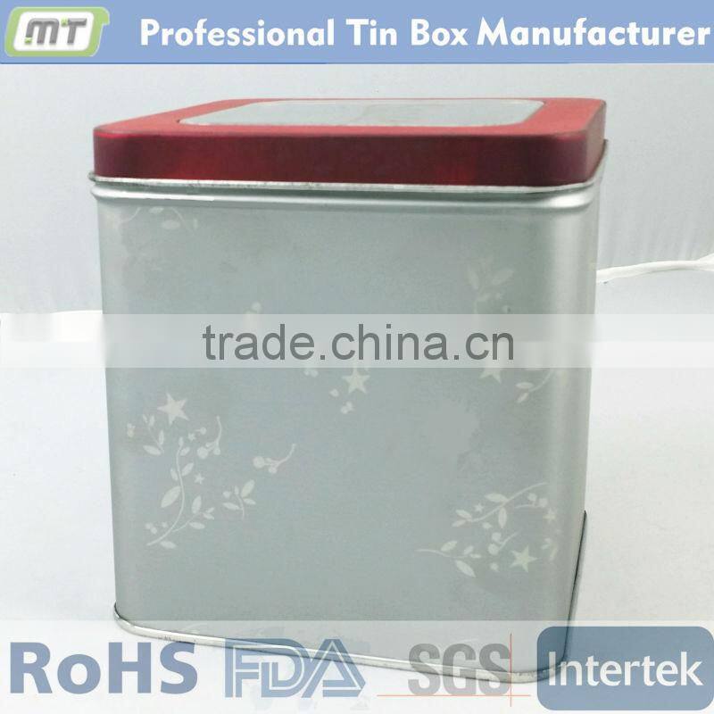 luxury square metal watch box