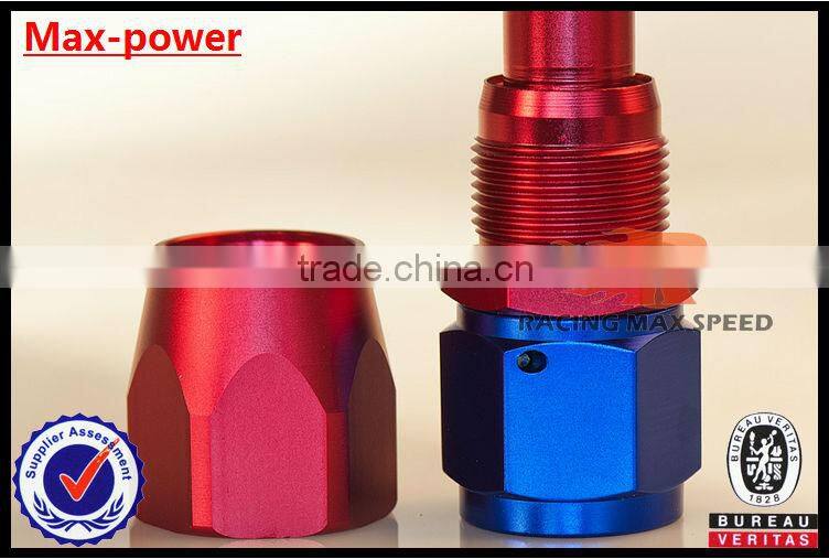 Hot Sale! Oil cooler Hose Fitting Straight Resuable Hose End AN4 AN6 AN8 AN10 AN12 Blue and Red