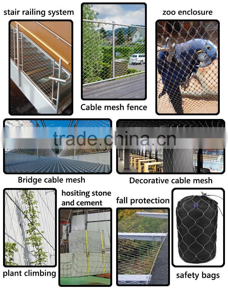 2015 China sale stainless steel wire rope mesh net