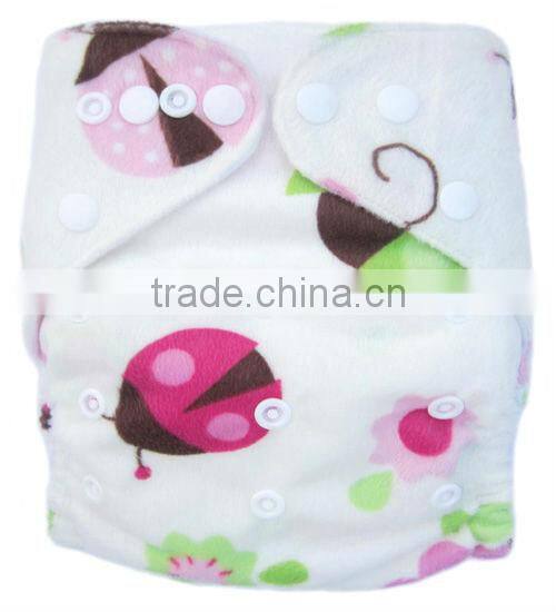 Minky Prints Baby Cloth Diapers Washable Diaper Nappies