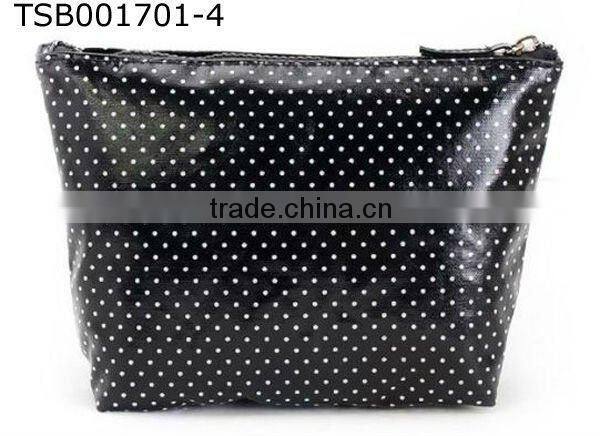promotional canvas travel cosmetic organizer bag with PVC backing