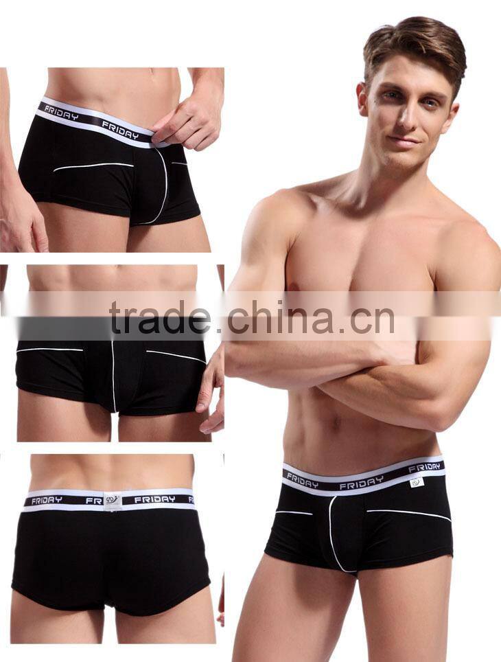 2015 New Style Fashion Sexy Plus Size Boxer For Men Breath Bamboo Fabric Underwear