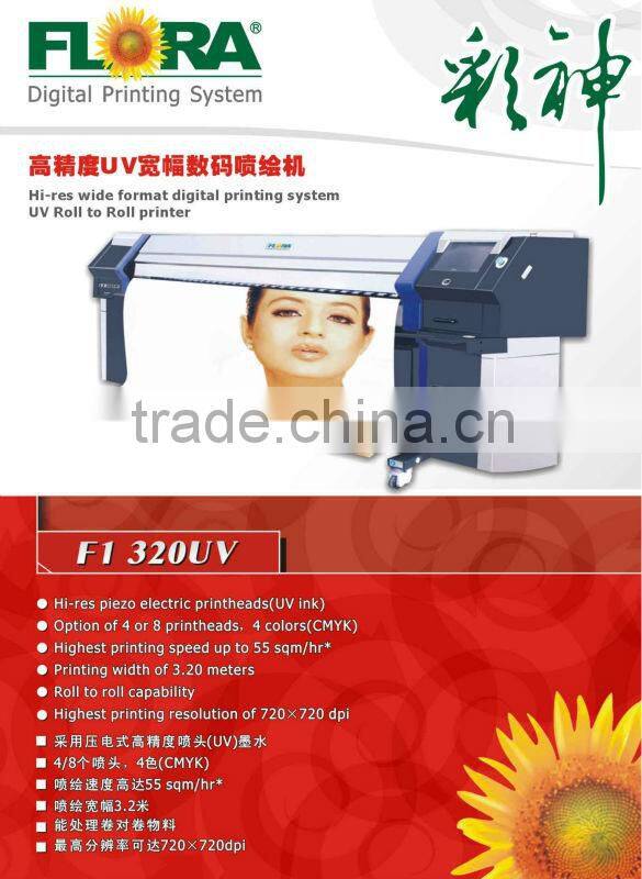 UV roll to roll printer on Konika Minolta printheads 3.2m wide