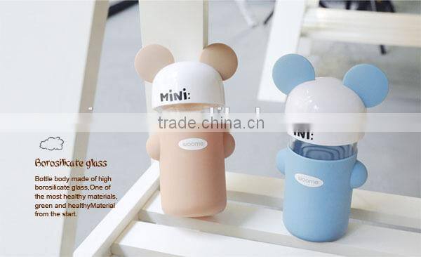 New Fancy funny ears glass sports water bottle