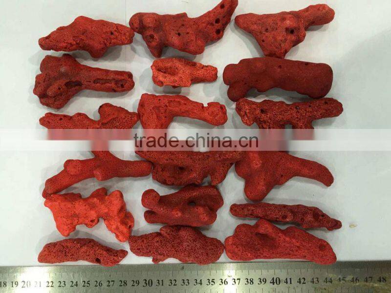 Wholesale Red Coral Natural Dyed in Red Rough for Jewelry Making