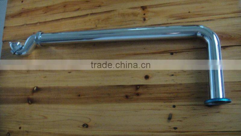 solid brass L-tube siphon trap for classic free standing baths