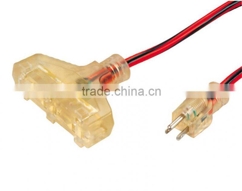 USA Outdoor 3 outlet Extension cable with UL CUL approval
