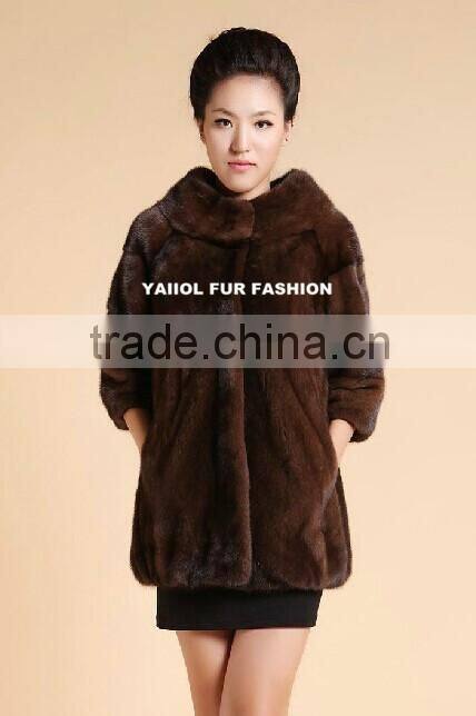 100% natural mink fur coat for sale