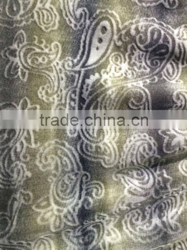 2016 new product back cutting print flannel fleece Fabric