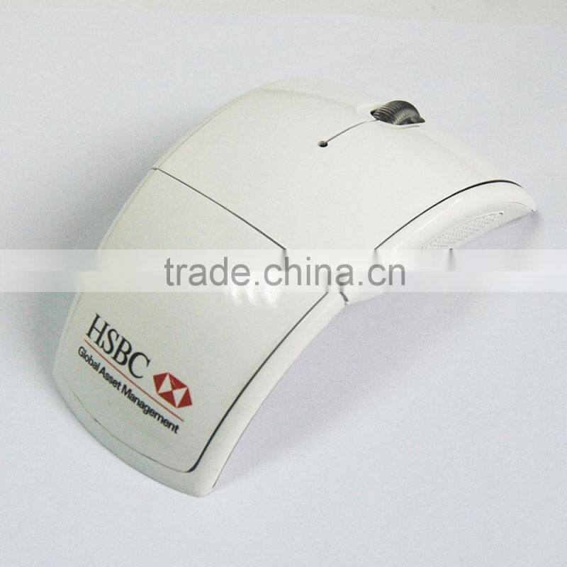 2015 arc folding mouse wireless with 1-year warranty and 3 million times click life as promotional gift