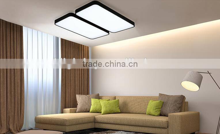 60w+60w retangular black room light