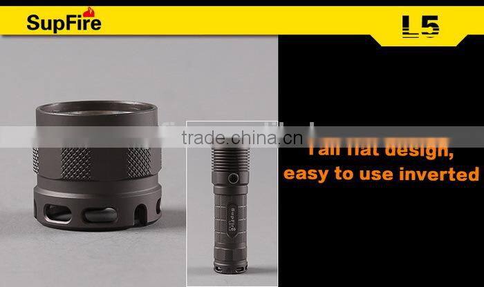 Hot sale high quality SupFire L5 aluminum waterproof high power rechargeable led flashlight