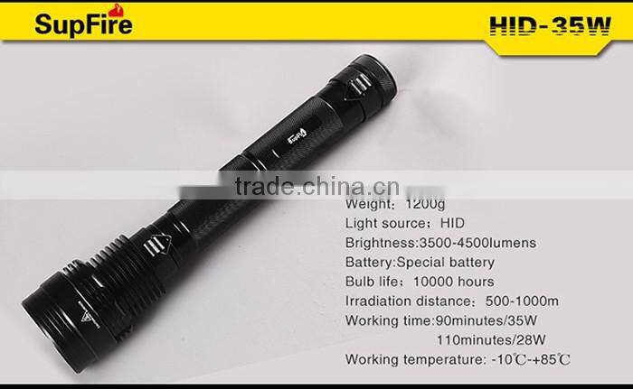 Supfire 3500ml 35w HID flashlight use specially with high-grade suitcase