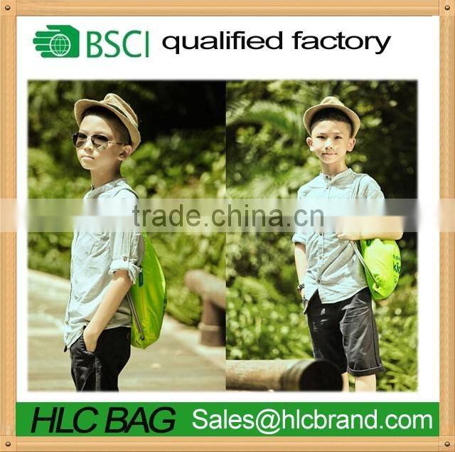 600D child daily use/hiking/sport backpack bag with drawstring