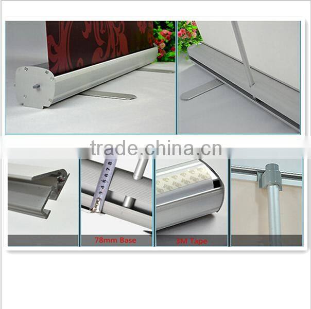 rolling up banner free standing display retractable banner stand