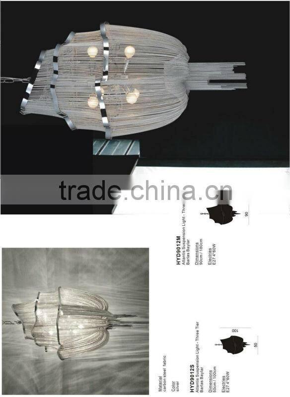 sergioo Silver Chain Lighting Chandelier/Atlantisi Suspension Light