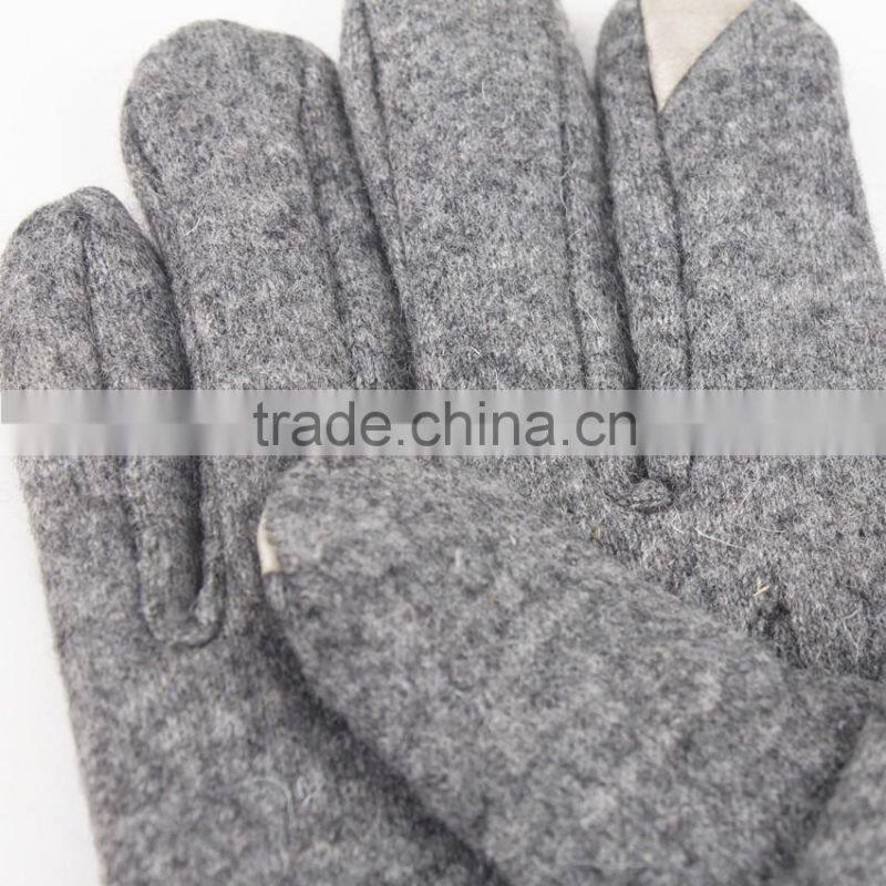 2016 New style Gray touch screen wool gloves for men