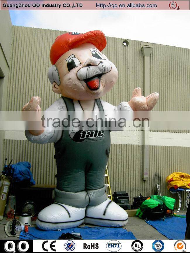Giant charming kindly conductor inflatable characters cartoon for advertisement