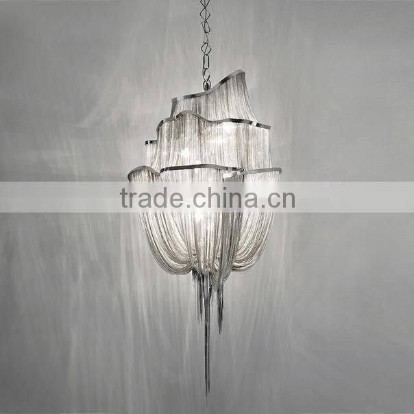 Chrome nickel Aluminum Chain pendant lighting