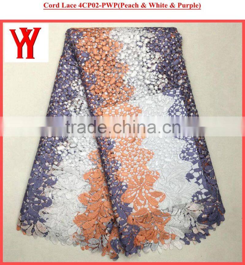 New african fashion dress designs african sequins cord lace fabric with breads