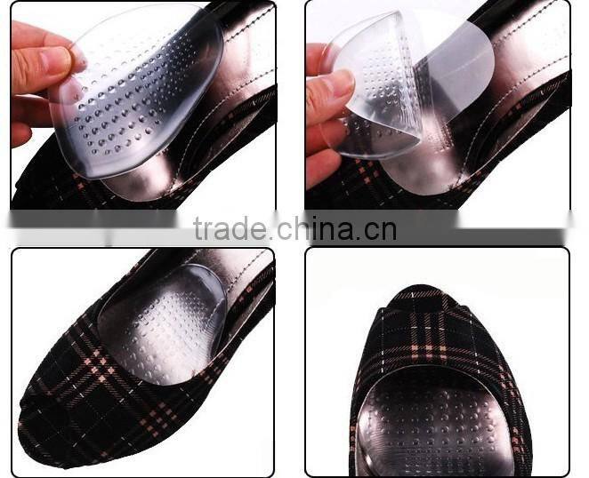 Wholesale relief foot pain silicone insole ball of foot gel cushion