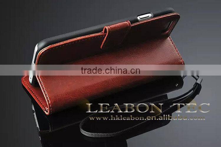 new Alibaba China Supplier Leather Wallet Case for Mobile Phone