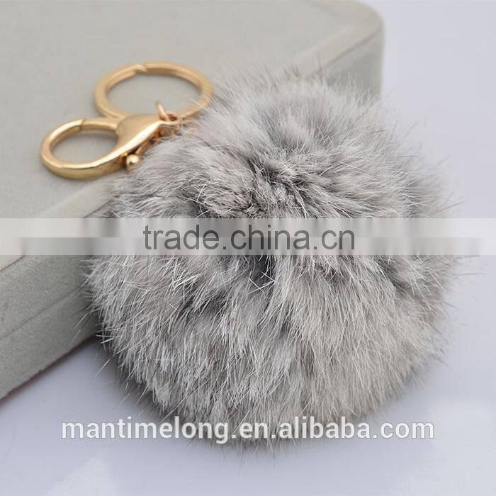 rabbit fur ball keychain rabbit tail keychain rabbit fur key chain