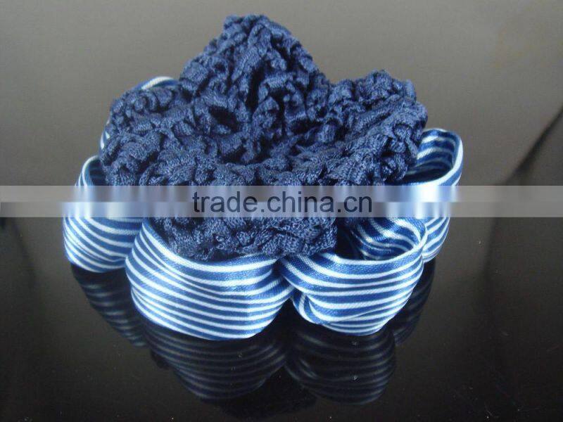 striple satin fabric crochet hair snood bun cover hairnet snood cover