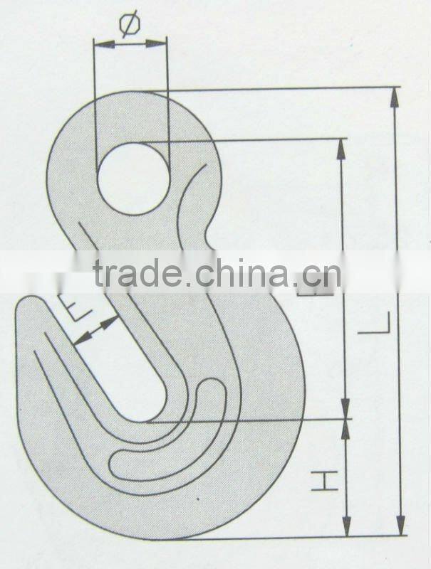 U.S. type eye grab hook