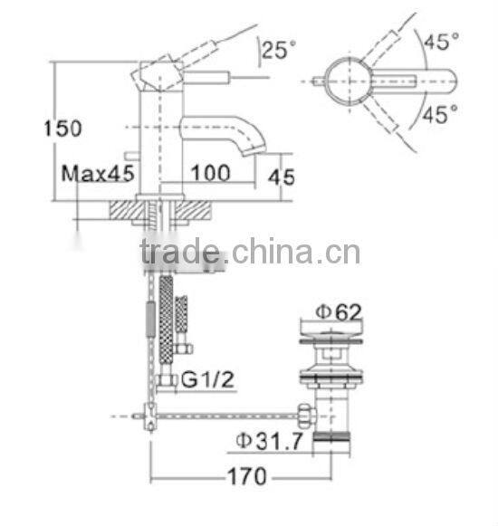 High Quality Single Lever Basin Mixer with Watermark, UPC, WARS and CE Approval