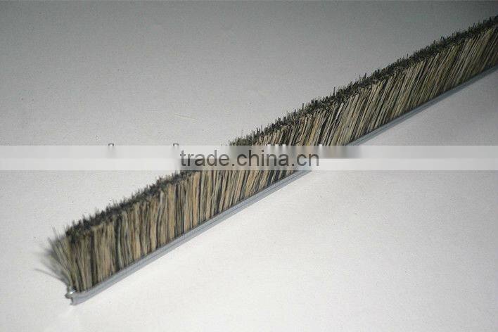 Metal channel flexible strip brush