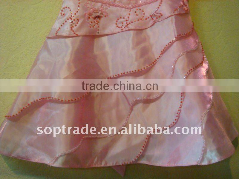 Hot sale short sleeve baby girls flower girl dresses