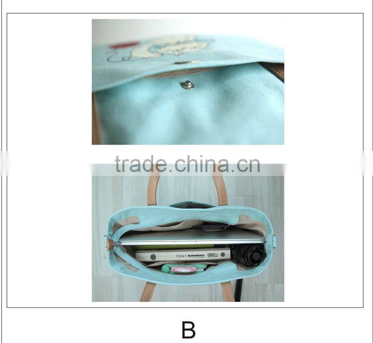 canvas wholesale tote bags;blue and white canvas;waxed canvas bag