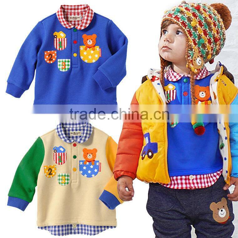 2015 New Arrivals Korean Baby Shirts Boy Baby Wear