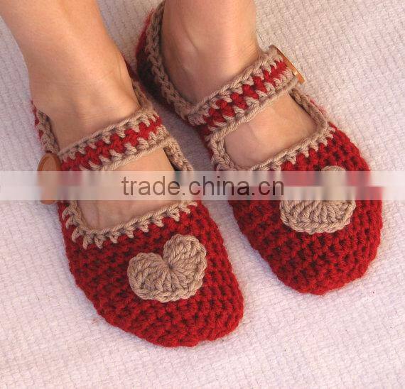 Hand crochet house shoes 2014 fashion casual flat shoes for women