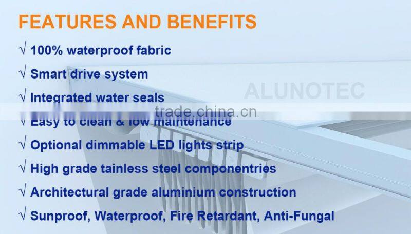 Retractable Roofing System/All Season Aluminium Pergola System