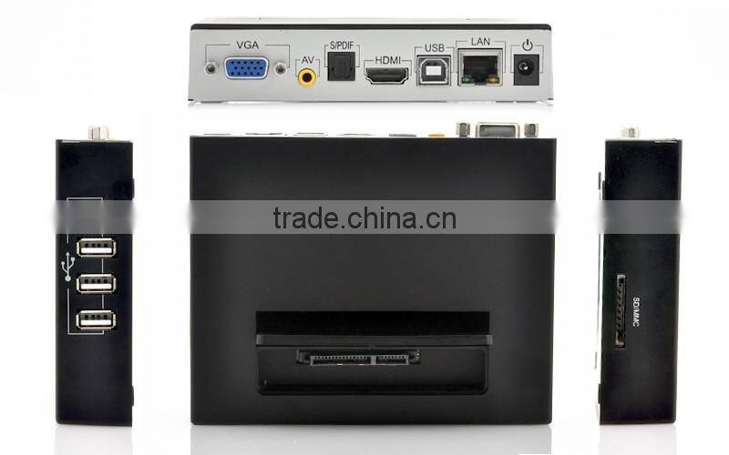 Android tv box ShenZhen,smart tv full hd 1080p porn video android tv box 4.2.2 ,customized RTC battery /SATA/VGA port/6 *USB