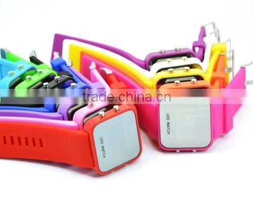 Hot sale Silicone digital LED colorful watch(SW-037)