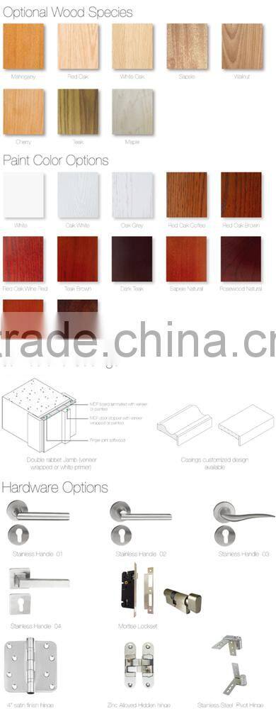 Hot sale interior mdf door frame wooden door designs