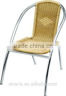 aluminium tube wicker chair