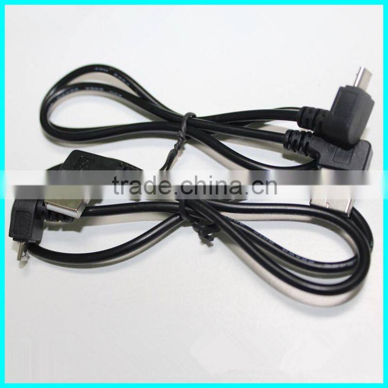 20cm 28awg right angle micro usb to 4pin Molex cable