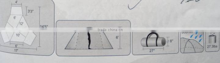 Double Layers and Fiberglass Pole Material family tent