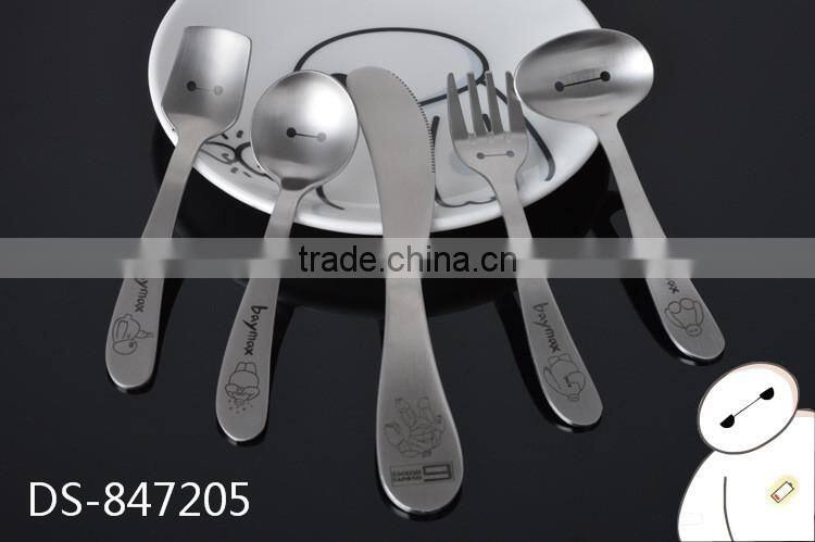 Best sale 304 material stainless steel cartoon children cutlery