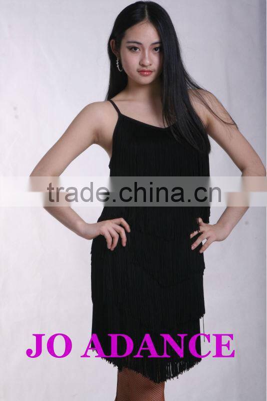 Latin dance dress dance competition dress latin dance costumes Latin fringed skirt Tights