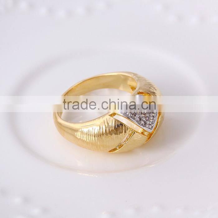 11324 luxury and elegant metal ring multicolor gold wide band ring