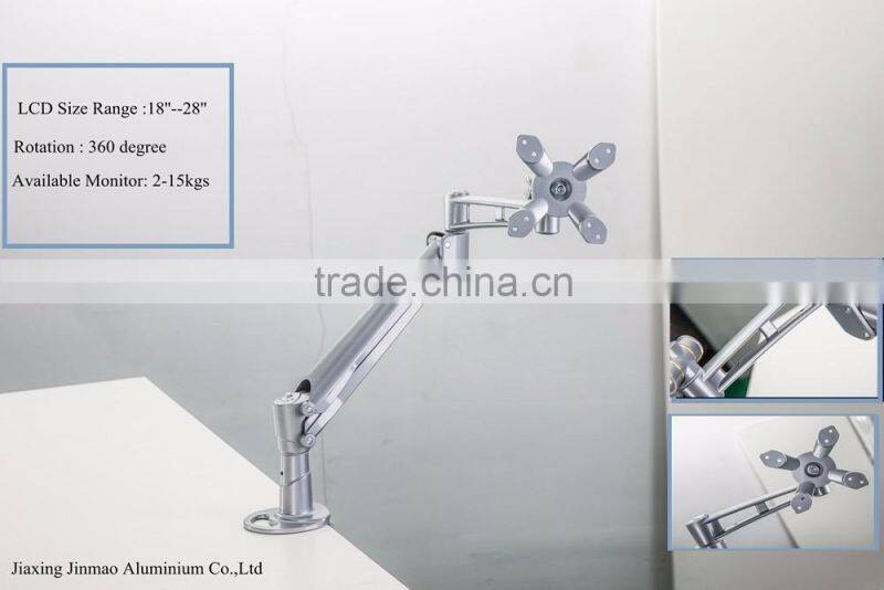 Aluminum Lcd Swivel Tilt Monitor for Lcd Monitor Single Bracket