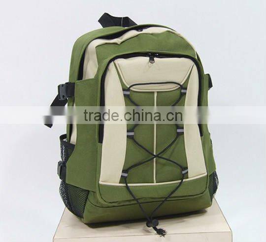 Teenage School bags 600D Simple School Backpack /Army green Color school bags for Teenagers