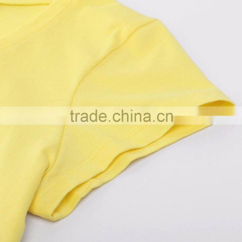 Custom Logo T Shirt Cotton kind of Knit Fabric T-Shirt Custom Print 2016