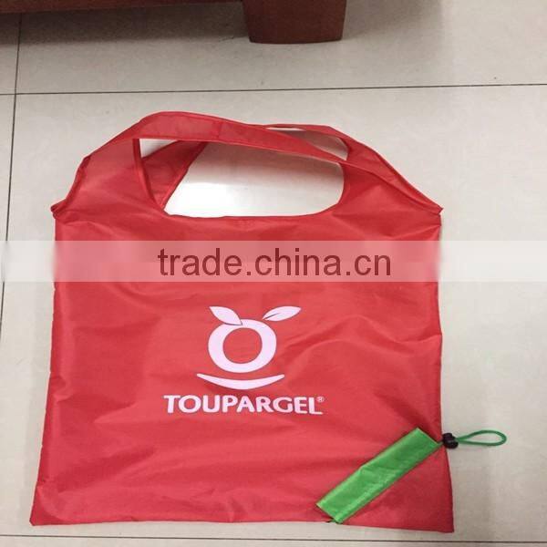 full color polyester folding shopping bag/ reusable strong grocery folding shopping bag