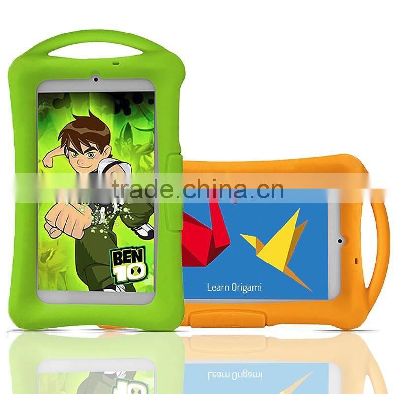 Unbreakable Protective Shell With Handle kid Shock proof silicone kids 7'' tablet case